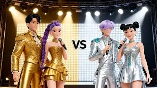 Thumbnail: Ultimate Couple Makeover Gold vs Silver, Huntrix x Saja Boys Showdown | K-Pop Demon Hunters