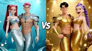 Thumbnail: Huntri\X Golden Team vs SAJA Boys Silver Squad, Mermaid Couple Battle Begins! K-Pop Demon Hunters