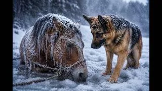 Thumbnail: This Loyal Dog Did Something Incredible to Rescue a Horse from the Snow