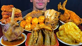 Thumbnail: Eating Spicy Two Mutton Lounge Curry,Mutton Leg,Mutton Fat,Whole Chicken,Fish With Rice | Asmr Show 