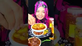 Thumbnail: Cooking & Eating Different Types Spicy Achari  Shrimp Balachaw , Achari Beef (Bigbites) Asmr Mukbang