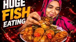 Thumbnail: Cooking & Eating Huge Oily Fish & Big Fish Head | Mix Vegetables | Bigbites for Satisfying Eating ||