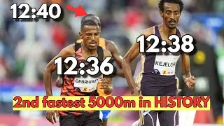 Thumbnail: Hagos Gebrhiwet runs (12:36.72) the second fastest 5000m time in HISTORY #hagosgebrhiwet