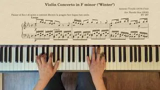 Thumbnail: Vivaldi - Violin Concerto in F minor, RV 297 ("Winter"): 2. Largo (piano transcription)