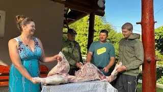 Thumbnail: Happy Rural Life in a Carpathian Village 🏔️ Meat Preparation, Smoking, Haymaking & Homemade Food