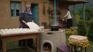 Thumbnail: Traditional Village Breakfast in Iran | Loquat Jam & Fresh Lavash Bread in a Clay Oven