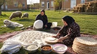 Thumbnail: Iranian village life | Baking lavash  and abgoosht in the tandoor