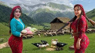 Thumbnail: Nomadic Life in IRAN | Baking Bread & Making Butter in the Forgotten Mountains