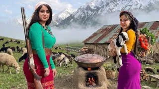 Thumbnail: The Hard Daily Life of Iranian Nomads | The Secret of Baking Traditional Bread by Nomadic Girls