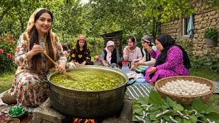 Thumbnail: Rural Life in Northern Iran  | Silk Harvest, Traditional Ash Reshteh & Baking Sadj Bread Over Fire 🔥
