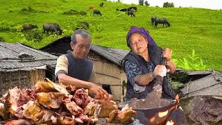 Thumbnail: Remote Mountain Village Life | Organic Chicken Soup, Dhido cooking eating & Animal Farming