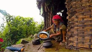 Thumbnail: Lonely Grandma's Rainy Day Life | Traditional Pork Soup & Millet Farming in Remote Nepal