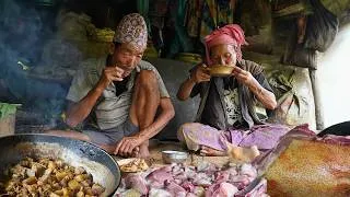 Thumbnail: Elderly Couple Lose Their Ancestral Land || Village Life ||Pork Curry cooking & eating