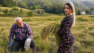 Thumbnail: IRAN Village Life | Rice Harvesting and Village Girl Routine 