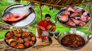 Thumbnail: Big Fish Curry & Crispy Fish Fry | Traditional Village Style Fish Cooking