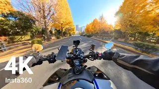 Thumbnail: 【4K】Ride through Autumn leaves | Insta360 X5, Ace Pro2 | Yamaha MT09
