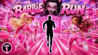 Thumbnail: Barbie Run 🌸 Immersive Interactive Warm Up | Pink World Full Body Workout