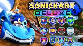 Thumbnail: Mario Kart 8 Deluxe but it's ALL SONIC - MIRROR MODE (Sonic Kart Deluxe Full Game Walkthrough)