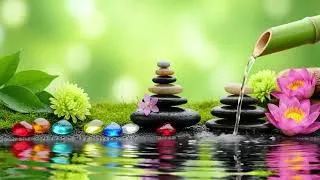 Thumbnail: relaxing music for stress relief | bamboo water fountain | nature sounds | piano relaxing music
