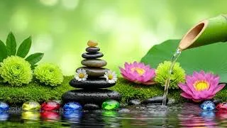 Thumbnail: relaxing music for stress relief | bamboo water fountain | nature sounds | piano relaxing music