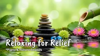 Thumbnail: relaxing music for stress relief | bamboo water fountain | nature sounds | piano relaxing music