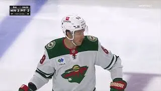 Thumbnail: Kirill Kaprizov assists on Gaudreau's goal vs Penguins (29 oct 2024)