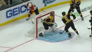 Thumbnail: Matvei Michkov attempts to score with lacrosse shot vs Bruins (29 oct 2024)