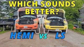 Thumbnail: HEMI vs LS - Exhaust Sound Off - Same Cats, Same System
