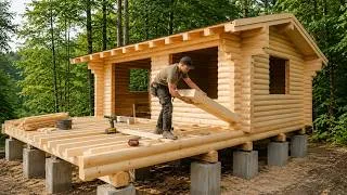 Thumbnail: Man Builds an Incredible Off-Grid Wooden Cabin in the Forest | Full Start to Finish