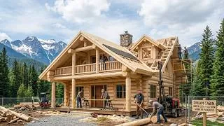 Thumbnail: Man Builds an Amazing Log Cabin in the Gaint Logs | Log Cabin | DIY Wood cabin | Start to Finish