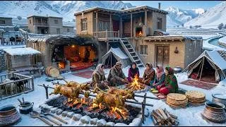 Thumbnail: Surviving in the harsh cold of the mountains of Afghanistan, cooking traditional bread and breakfast