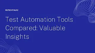 Thumbnail: Test Automation Tools Compared: Valuable Insights (Compare 2 Test Tools)| Selenium Vs Katalon Studio