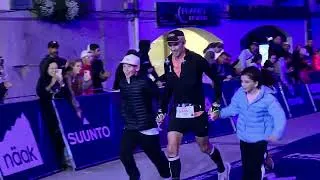 Thumbnail: UTMB Finish Line 23:04 #588 Jaime Black, #605 Rhys Lawler