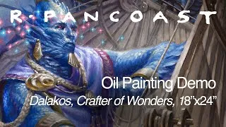 Thumbnail: Dalakos, Crafter of Wonders (MtG card illustration) oil on canvas 18"x24"