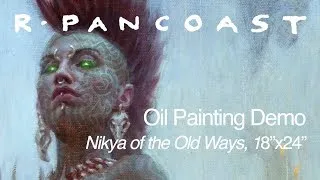Thumbnail: Nikya of the Old Ways (MtG card illustration) oil on canvas 18"x24"