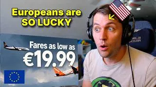 Thumbnail: American reacts to Why Europe has DIRT CHEAP Airline Tickets and America does not