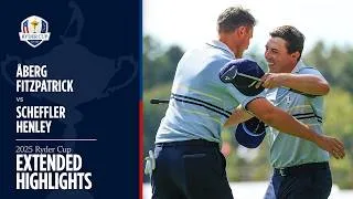 Thumbnail: Åberg & Fitzpatrick vs Scheffler & Henley | Friday Foursomes | Extended Highlights | 2025 Ryder Cup