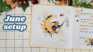 Thumbnail: ✨ June Reading Journal Cover Page 💙 This was so easy and fun!🌻 Minimal Journal Setup