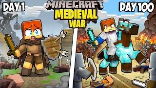 Thumbnail: I Survived 100 Days in a Medieval War in Minecraft!