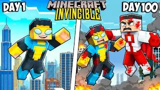 Thumbnail: I Survived 100 Days as INVINCIBLE in Minecraft!