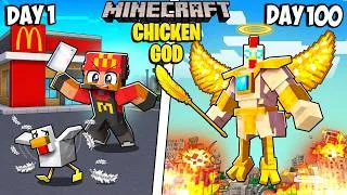 Thumbnail: I Survived 100 Days as a CHICKEN GOD in Minecraft!
