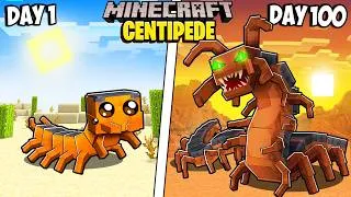 Thumbnail: I Survived 100 Days as a CENTIPEDE in Minecraft!