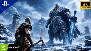 Thumbnail: God of War Ragnarök - Kratos Vs Berserkers King Boss Fight [8K UHD 60FPS] RTX 5090 Gameplay