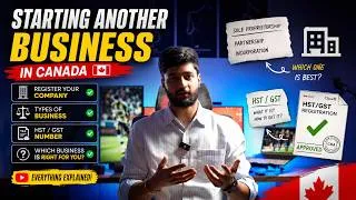 Thumbnail: How to Register a Business in Canada 🇨🇦 | Complete Guide (GST/HST, CRA & Business Types)
