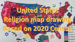 Thumbnail: United States Religion map drawing 🇺🇸 | America is more religiously diverse than you think