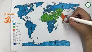 Thumbnail: World Religion map drawing 🌍 | Drawing World map showing majority religion in each country