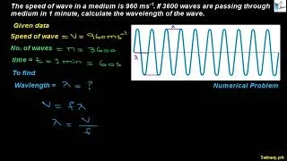 Thumbnail: Problem on Speed of Waves, Physics Lecture | Sabaq.pk