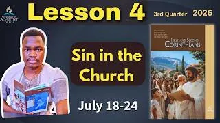 Thumbnail: 📘 Sabbath School Lesson 4 SUMMARY | Sin in the Church | July 18–24, 2026