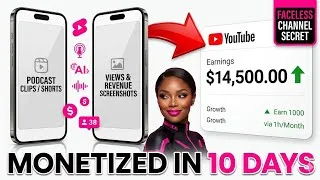 Thumbnail: Faceless YouTube channels are hitting monetization in 9–10 days with this AI trick #businessai