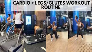 Thumbnail: WORKOUT WITH ME: CARDIO + LEGS/GLUTES WORKOUT ROUTINE!